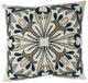 A & B Home Beige/Blue/White Throw Pillow-0