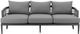Armen Living Zella Gray/Light Gray Rope/Metal Outdoor Sofa with Cushions-1