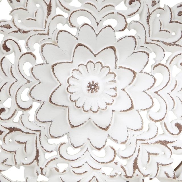 Olliix by Madison Park Medallion Trio 3 Natural/White Wood Wall Decoration Set-2
