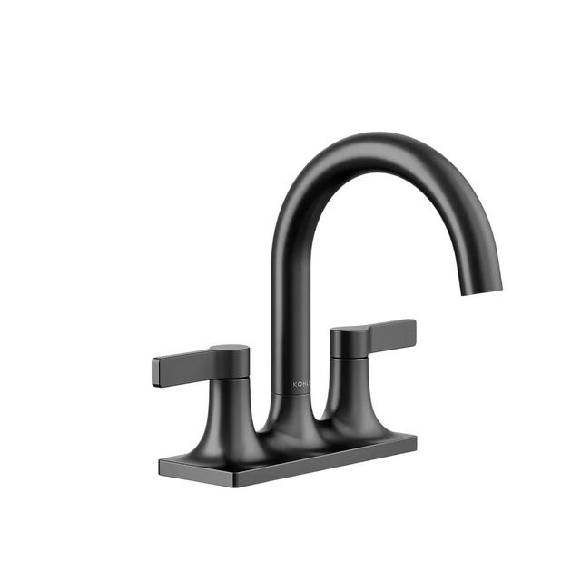 KOHLER® Venza® Matte Black Centerset Bathroom Sink Faucet-0