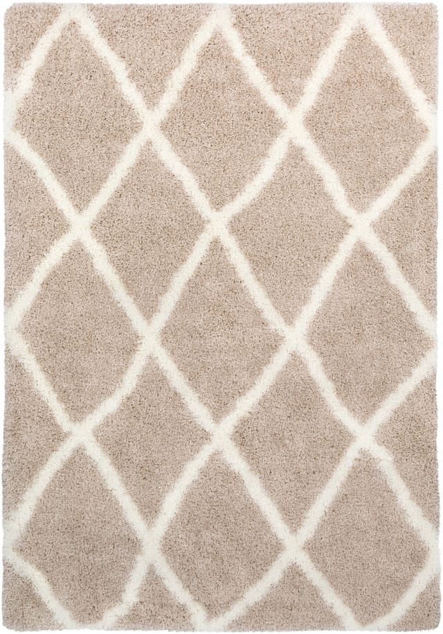 Surya Cloudy Shag Khaki/White 5'x7' Area Rug-0