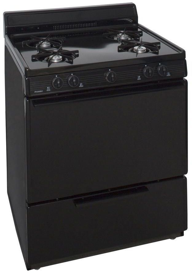 Premier 30" Black Freestanding Gas Range-1