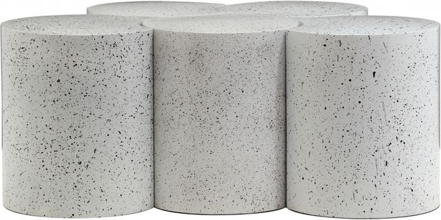 Meridian Furniture Dimple 5-Piece White 16'' Modular Nesting Coffee Table Set-0