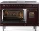 Ilve® Nostalgie II Series 48" Burgundy Pro Style Dual Fuel Range-2