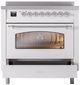 Ilve® Nostalgie II Series 36" White Pro Style Induction Range-3