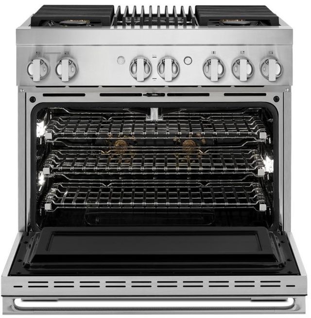 JennAir® NOIR™ 36" Stainless Steel Pro Style Dual Fuel Range-1