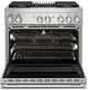 JennAir® NOIR™ 36" Stainless Steel Pro Style Dual Fuel Range-1