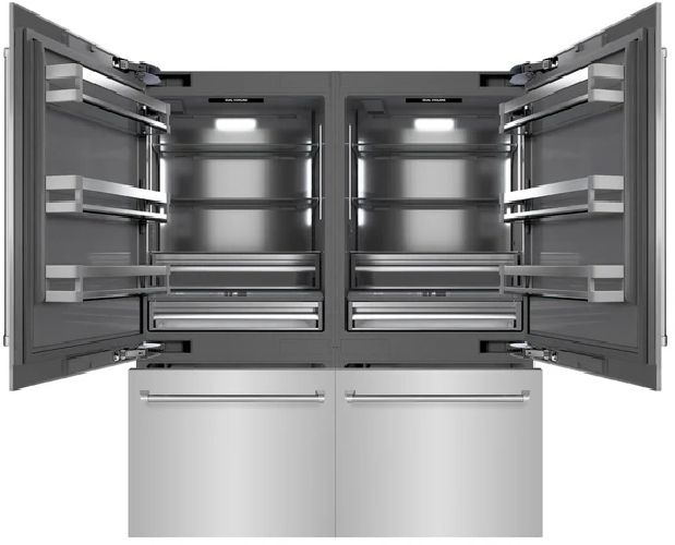 ZLINE 72" 39.6 Cu. Ft. Stainless Steel Built-In French Door Refrigerator with Graphite Gray Interior -1