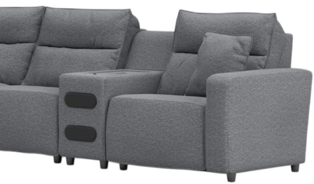 Signature Design by Ashley® Modmax II 6-Piece Pepper/Salt Power Reclining L-Shape Sectional with Audio Console-1