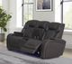 ACME Furniture Wendell Dark Gray Power Reclining Loveseat with Console-1
