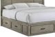American Wholesale Furniture Sienna Gray King Sleigh Storage Bed-1