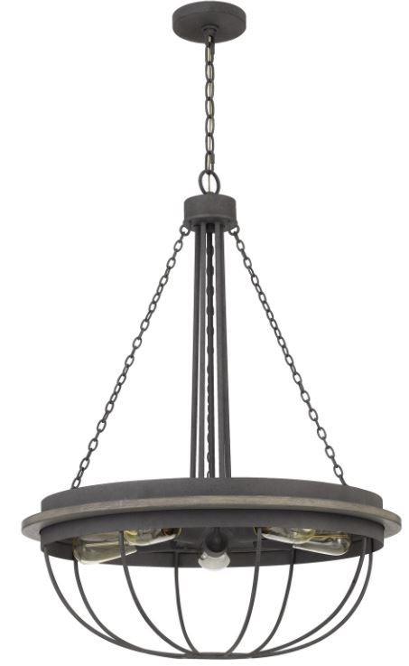 Cal® Lighting & Accessories Nixa Dove Grey Chandelier-0