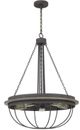 Cal® Lighting & Accessories Nixa Dove Grey Chandelier-0