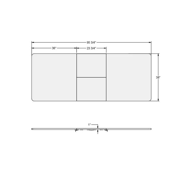 Amisco Customizable Boomerang Walnut Veneer Table with Radius Corner Butterfly Leaf Tabletop-2