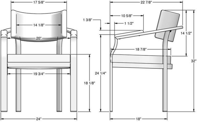 Amisco Customizable Jonas Dining Arm Chair-1