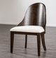 Furniture of America® Morden 2-Piece Dark Walnut/Off-White Side Chair-1