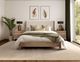 International Furniture Direct Parota Nova Natural Wood Queen Platform Bed Footboard with Rails-1