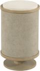 Hammary® Hidden Treasures White Marble Top Round Linen Chairside Table with Brown Base-0