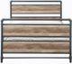 ACME Furniture Brantley Antique Oak/Sandy Gray Full Metal Rod Bed-1