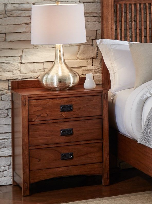 A-America® Mission Hill Bedroom Harvest Nightstand-1