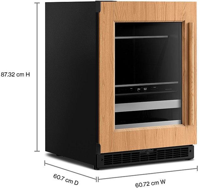 KitchenAid® 24" 4.8 Cu. Ft. Panel Ready Undercounter Beverage Centre-4