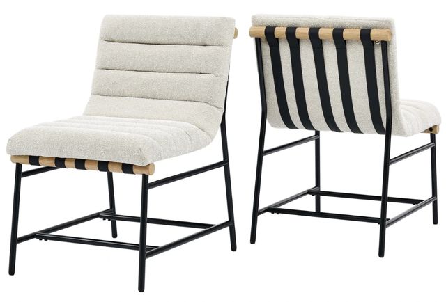 Steve Silver Co. Nicco 2-Piece Black-Eggshell Side Chair-0
