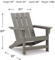 Signature Design by Ashley® Visola Gray Adirondack Outdoor Chair-4