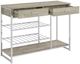 Coaster® Melrose Chrome/Gray Wine Cabinet-1