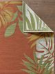 KAS Rugs Dahlia Ivory/Rust Tropical Border 5'x7' Area Rug-5