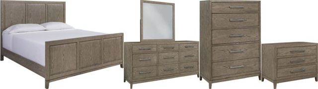 Signature Design by Ashley® Chrestner 5-Piece Gray Queen Panel Bed Set-0