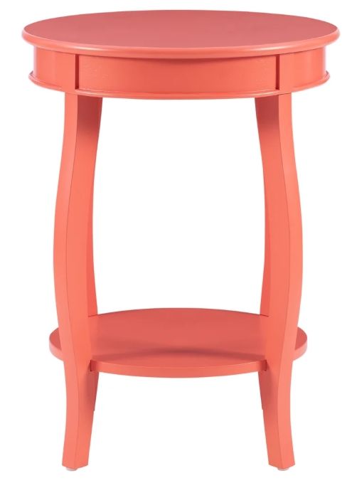 Powell® Rainbow Coral Round Side Table-3