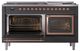 Ilve® Nostalgie II Noblesse 60'' Graphite Matte Pro Style Dual Fuel Range with Copper Trim-3
