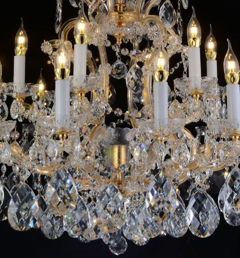Michael Amini® La Scala Clear/Gold 19 Light Chandelier-1