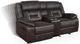 Coaster® Greer Dark Brown Reclining Upholstered Tufted Back Glider Loveseat-1