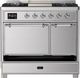 Ilve® Majestic III 40" Stainless Steel Pro Style Dual Fuel Natural Gas Range with Solid Door and Chrome Trim-1