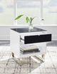 Signature Design by Ashley® Gardoni Black End Table with White Base-3