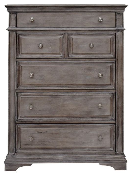 Steve Silver Co. Highland Park Waxed Driftwood 6-Drawer Chest-2