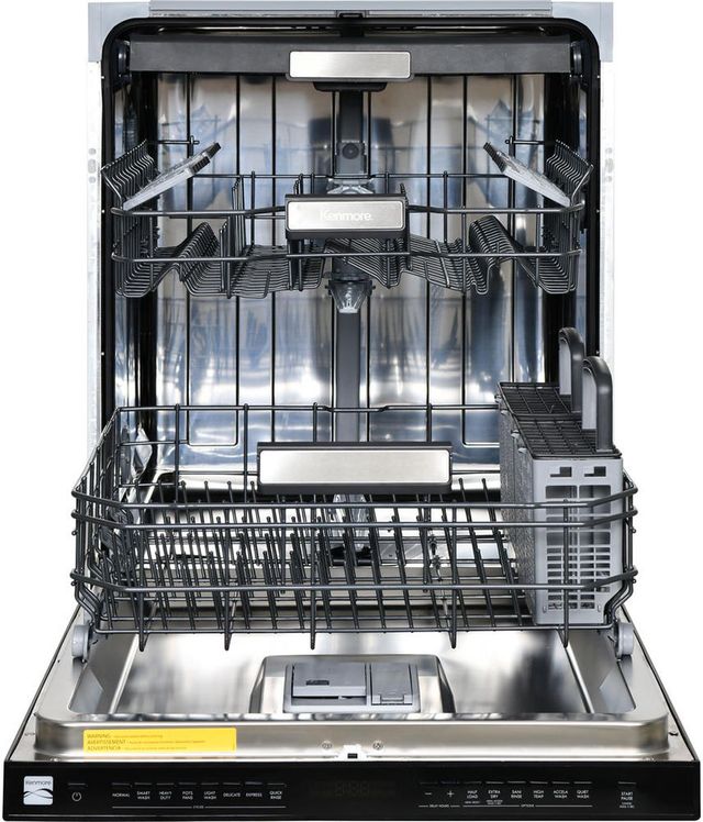 Kenmore® 24" Black Top Control Built-In Dishwasher with UltraWash® Plus System and Removable 3rd Rack -1