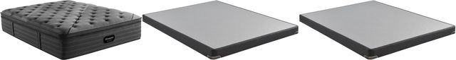 Beautyrest Black® L-Class Innerspring Pillow Top Medium King Mattress and Low Profile Foundation-1