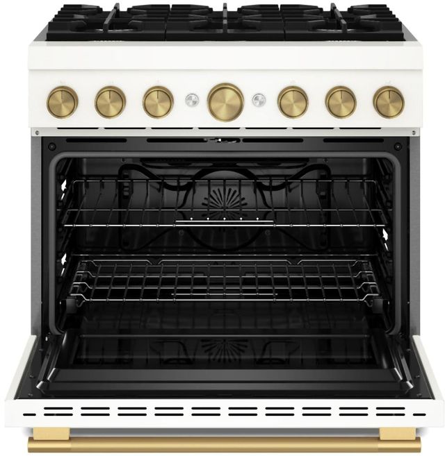 KitchenAid® 36” Porcelain Pro-Style Dual Fuel  Gas Range with No Preheat Air Fry Mode-1