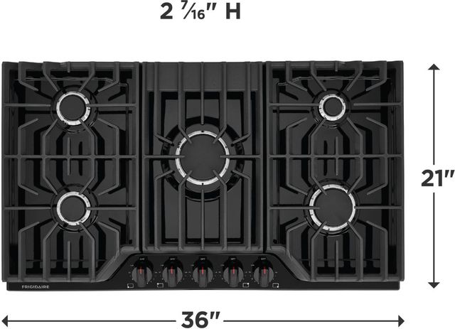 Frigidaire® 36" Black Gas Cooktop-2