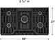 Frigidaire® 36" Black Gas Cooktop-2