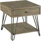 Hammary® Sanbern Light Brown Rectangular End Table with Gray Base-0