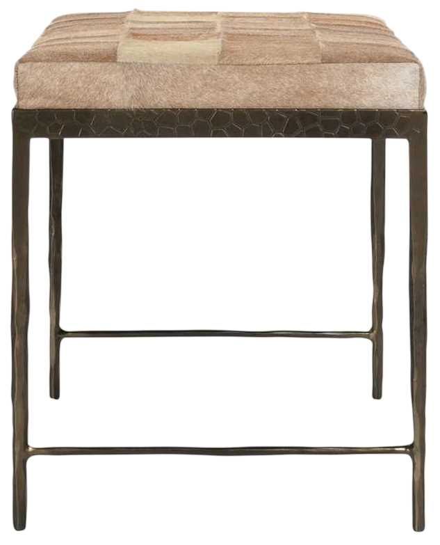 Classic Home Achen Bronze/Canyon Sand Hide 28" Bench-3