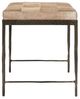 Classic Home Achen Bronze/Canyon Sand Hide 28" Bench-3