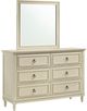 Elements International Gianna White Dresser and Mirror Set-0