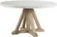 Elements International Lakeview White Round Dining Table with Natural Base-0