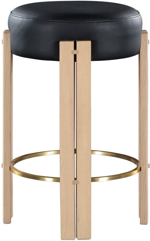 Meridian Furniture Harrison Black/Natural Counter Stool-1