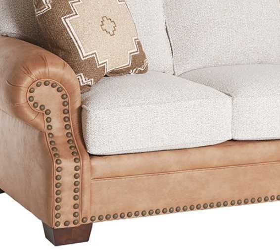 Marshfield Furniture Emerson Brown/White Apartment Sofa-1