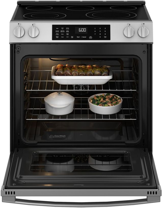 GE® 600 Series 30" Fingerprint Resistant Stainless Steel Slide-In Electric Range-3
